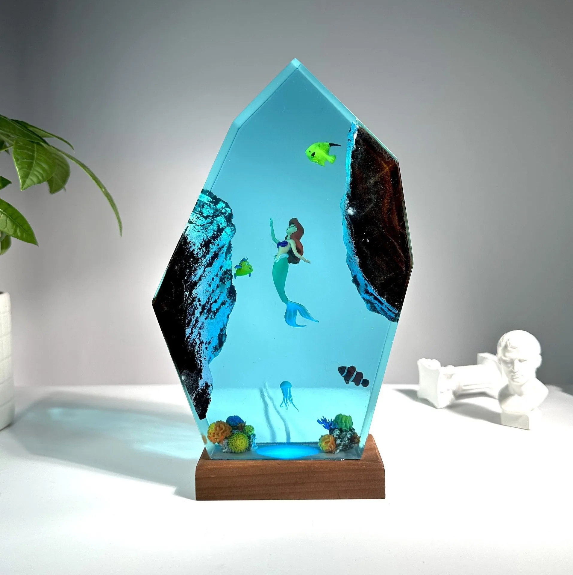 Mermaid Epoxy Resin Night Light Set Handmade High-end Home Decoration Craft Unique Birthday or Anniversary Gift
Mermaid Epoxy Resin Night Light Set Handmade High-end Home Decoration Craft Unique Birthday or Anniversary Gift