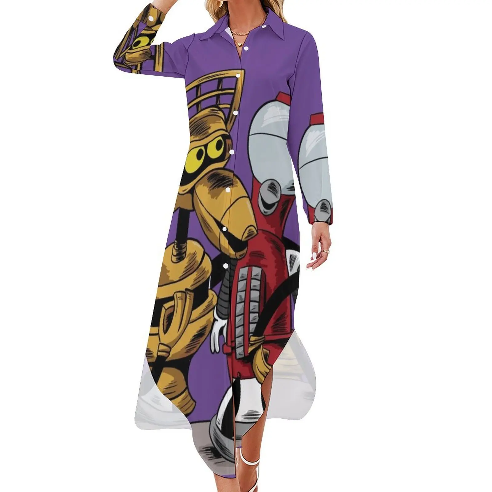 Mystery Science Theater 3000 Long Sleeved Shirt Dress luxury dresses Women's dress
Mystery Science Theater 3000 Long Sleeved Shirt Dress luxury dresses Women's dress