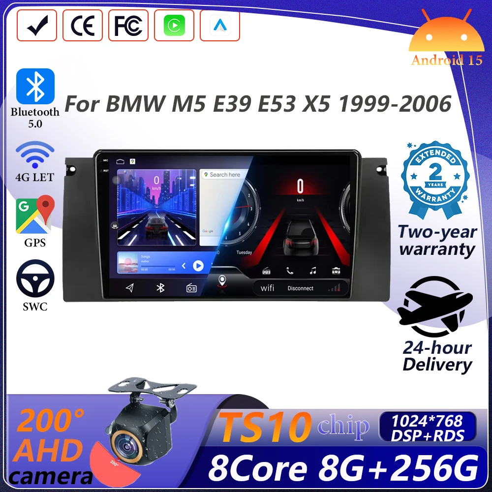 Автомобильный радиоприемник для BMW M5 E39 E53 X5 1999-2006 Android Auto GPS навигация головное устройство мультимедийный видеоплеер 5G WIFI Carplay без 2din
Автомобильный радиоприемник для BMW M5 E39 E53 X5 1999-2006 Android Auto GPS навигация головное устройство мультимедийный видеоплеер 5G WIFI Carplay без 2din