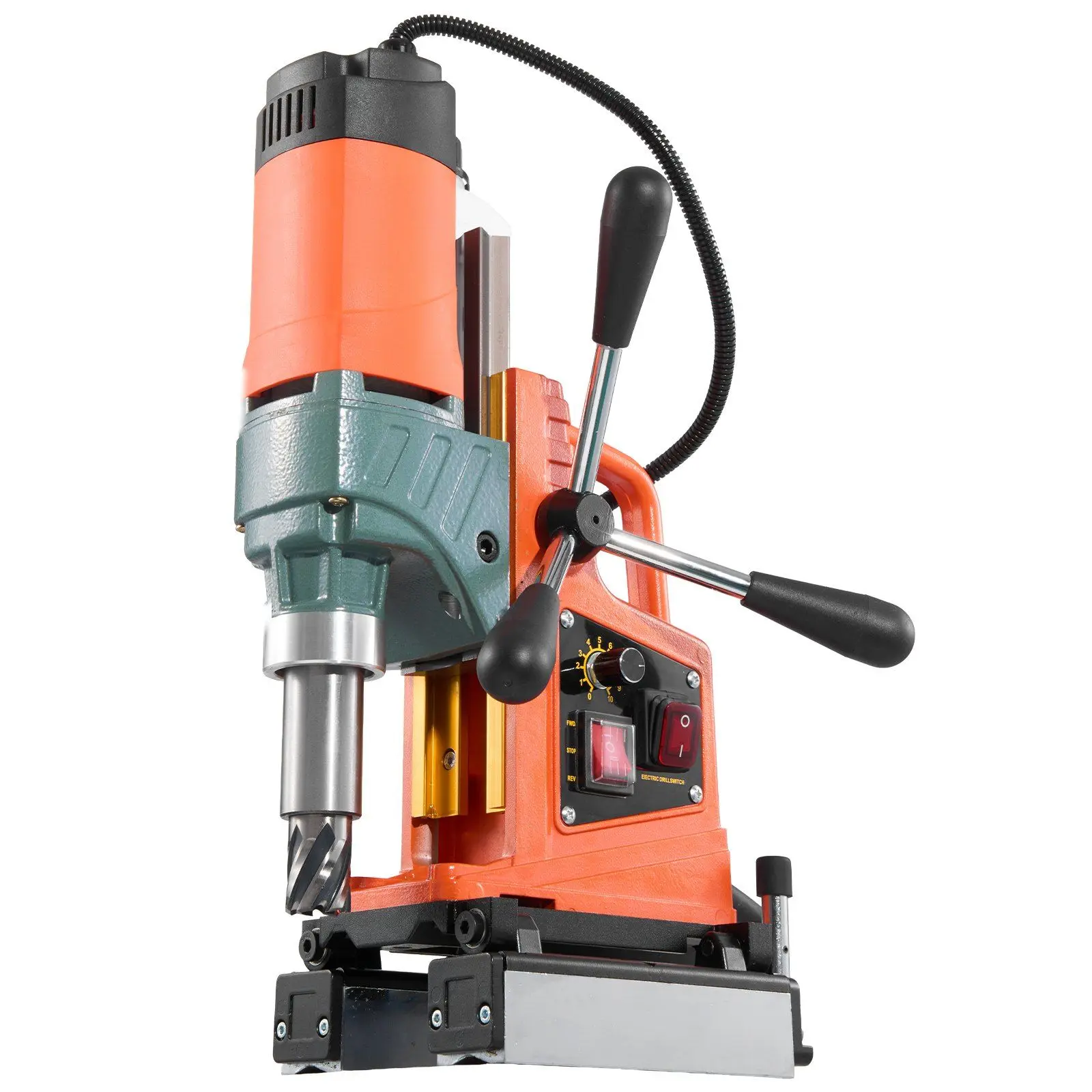 Magnetic Drill Press, 1400 W, 2 inch Boring Diameter, 0-750 RPM Speed, Reversible Direction, Mag Drill Press for Metal Surface, Electric Drilling Machine for Industrial and Home Improvement
Magnetic Drill Press, 1400 W, 2 inch Boring Diameter, 0-750 RPM Speed, Reversible Direction, Mag Drill Press for Metal Surface, Electric Drilling Machine for Industrial and Home Improvement