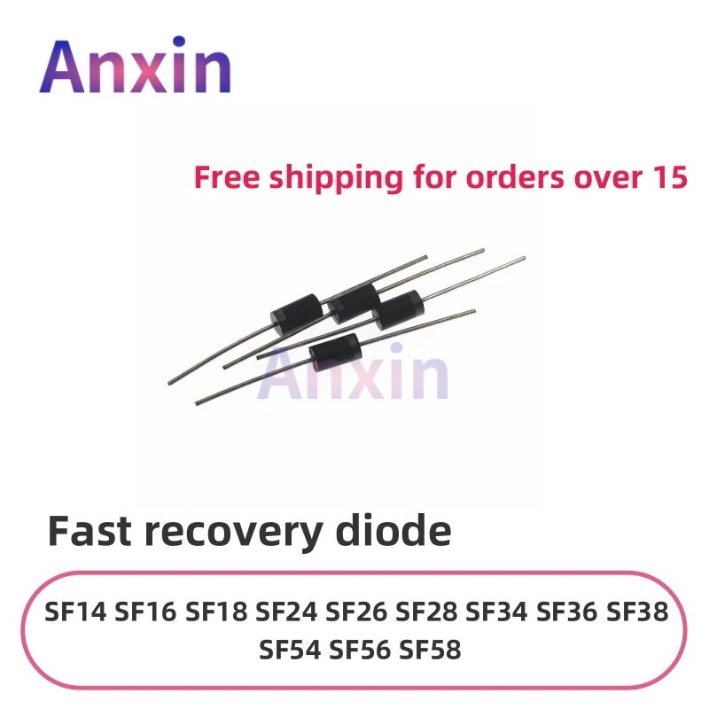 1PCS SF56 SF58 SF54 SF38 SF38 SF28 SF26 SF24 SF18 SF16 SF14 SF34 Diode Series DO-15/41/27 Switching Fast Recovery Diode
1PCS SF56 SF58 SF54 SF38 SF38 SF28 SF26 SF24 SF18 SF16 SF14 SF34 Diode Series DO-15/41/27 Switching Fast Recovery Diode