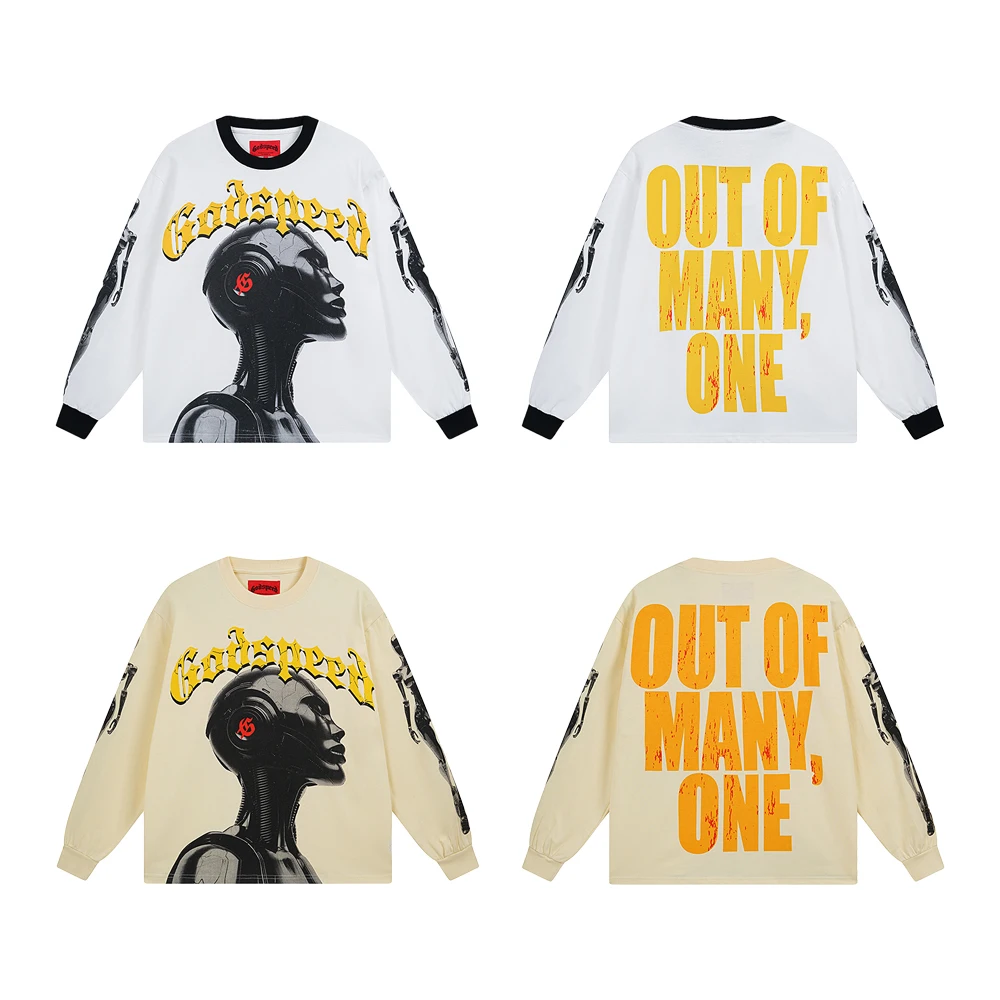 Men's Clothing Y2k Godspeed Ai Robot Graphic T Shirts Streetwear Fashion Cotton Four Season Long Sleeve Tee New in Tops & Tees
Men's Clothing Y2k Godspeed Ai Robot Graphic T Shirts Streetwear Fashion Cotton Four Season Long Sleeve Tee New in Tops & Tees