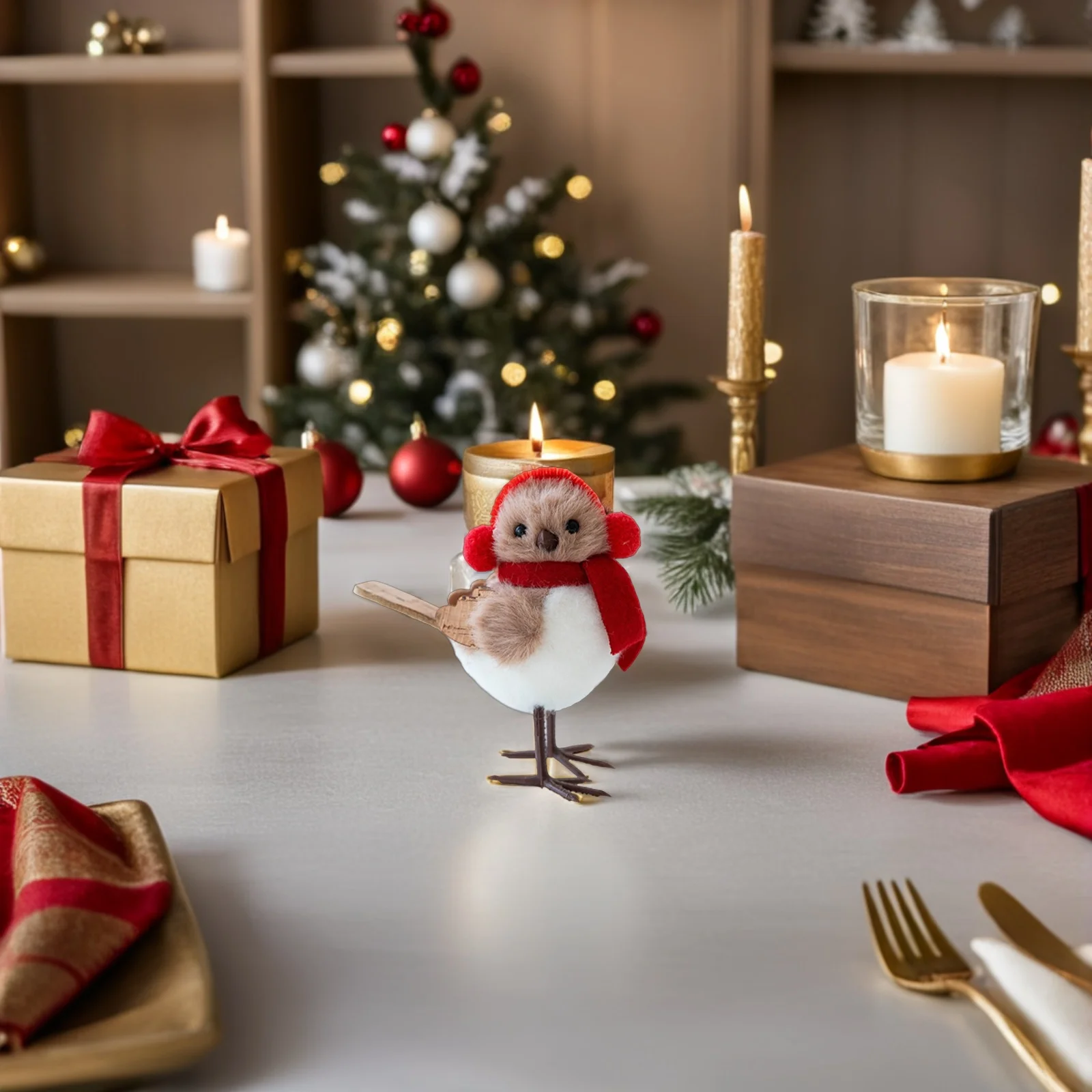 3Pcs Christmas Tree Birds Standing Figurines Scarves Hats Lightweight Tabletop Decorative Holiday Ornaments Ornaments of Birds
3Pcs Christmas Tree Birds Standing Figurines Scarves Hats Lightweight Tabletop Decorative Holiday Ornaments Ornaments of Birds