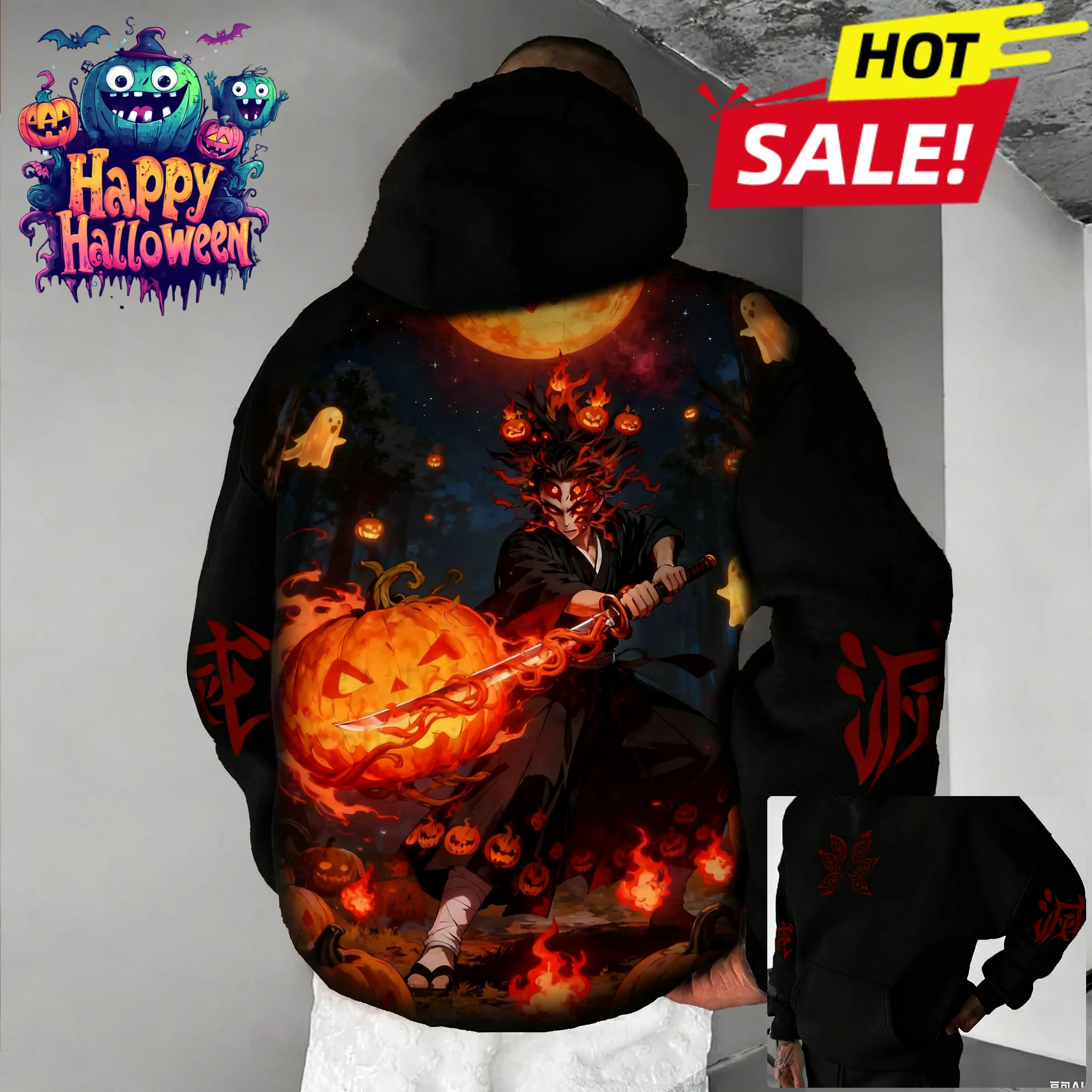Ретро Y2K японского аниме Хэллоуин серии толстовка для мужчин и женщин для взрослых свободные рукава с плечами весенне-осенний трендовый топ 
Ретро Y2K японского аниме Хэллоуин серии толстовка для мужчин и женщин для взрослых свободные рукава с плечами весенне-осенний трендовый топ