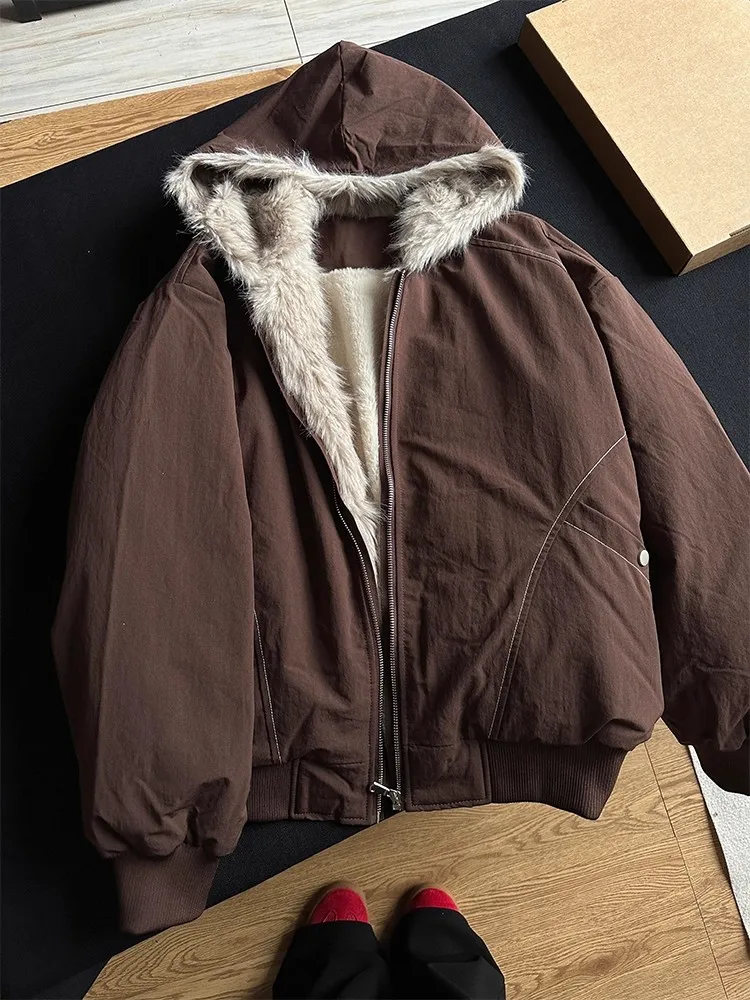 Men's Winter Thiened Warmth Cotton Jaet American Retro Cleanfit Zipper Decorated Hooded Coat Fur Collar Stand Fit Long...
Men's Winter Thiened Warmth Cotton Jaet American Retro Cleanfit Zipper Decorated Hooded Coat Fur Collar Stand Fit Long...