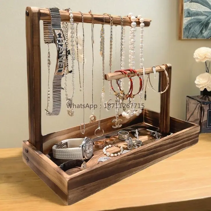 Solid wood jewelry organizer display case
Solid wood jewelry organizer display case