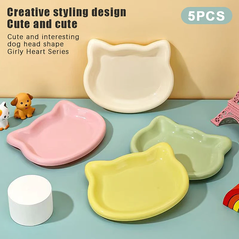 5PCS Multicolor Cartoon Cat-Shaped Cat Bowl Set Plastic Pet Supplies with Non-Slip Bottom to Prevent Slipping
5PCS Multicolor Cartoon Cat-Shaped Cat Bowl Set Plastic Pet Supplies with Non-Slip Bottom to Prevent Slipping