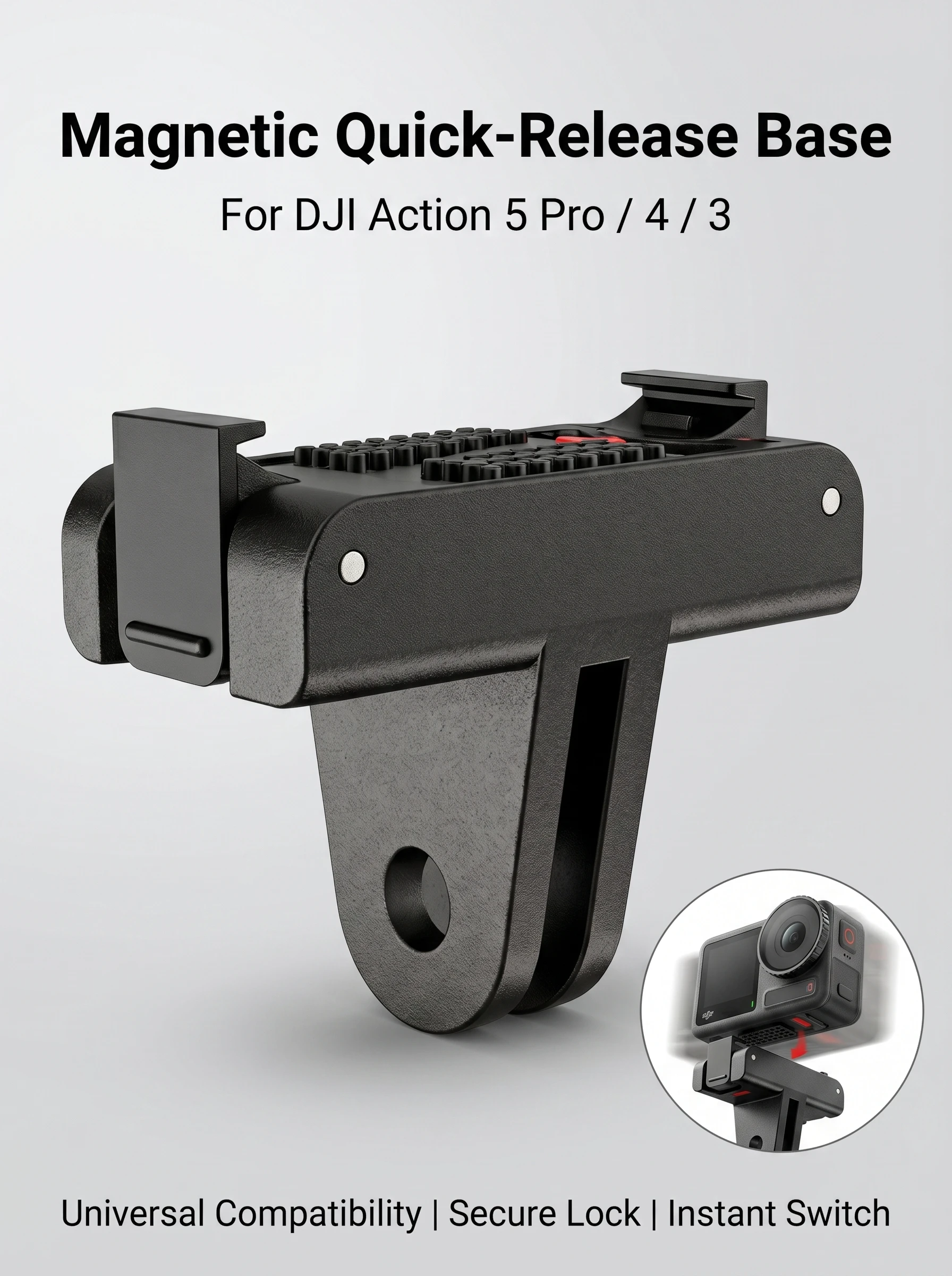 Magnetic Quick Release For DJI Action 5Pro/4/3 Adapter Base Tripod Adapter Osmo Action 5 PRO 4 3 Camera Accessories
Magnetic Quick Release For DJI Action 5Pro/4/3 Adapter Base Tripod Adapter Osmo Action 5 PRO 4 3 Camera Accessories