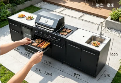 Outdoor Leisure Appliance Dual Fuel Charcoal & Gas BBQ Grill for Villa Courtyard
Outdoor Leisure Appliance Dual Fuel Charcoal & Gas BBQ Grill for Villa Courtyard