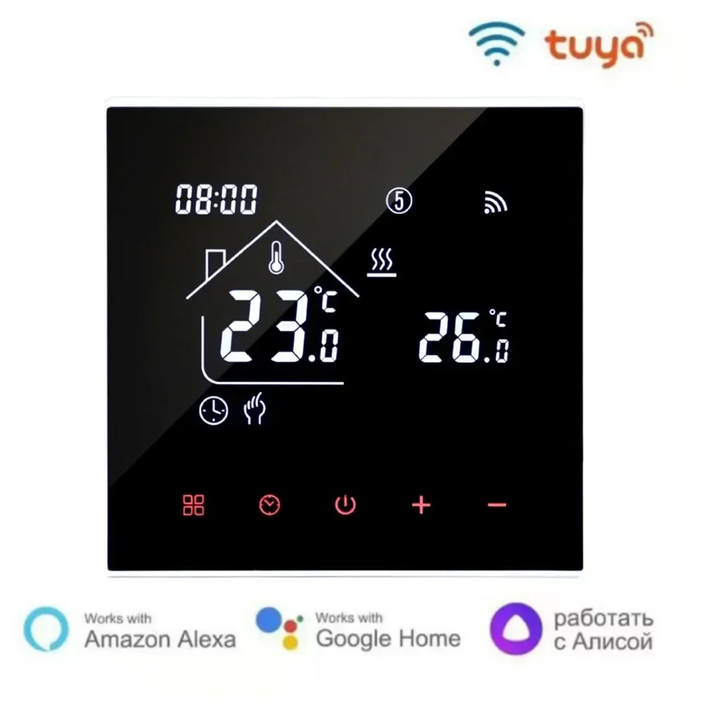 Tuya WiFi Thermostat Control Panel Electric Floor Heating Water/Gas Boiler LCD Touch Thermostat Temperature Control Panel
Tuya WiFi Thermostat Control Panel Electric Floor Heating Water/Gas Boiler LCD Touch Thermostat Temperature Control Panel