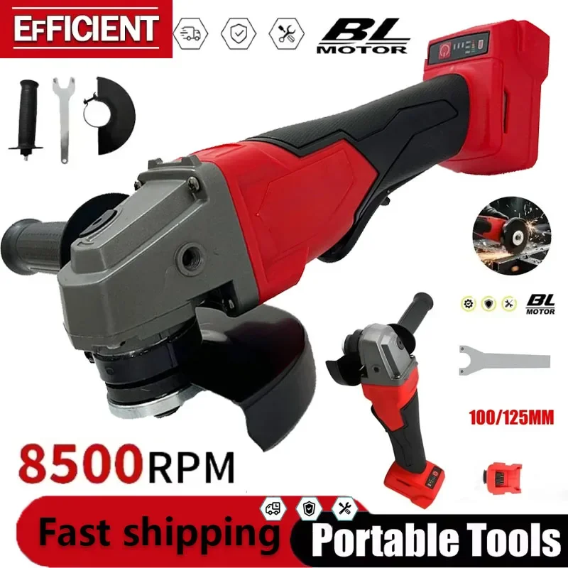 Fit for Milwaukee 18V Battery Brushless Angle Grinder 3 Gears 100/125mm Electric Cordless Polishing Cutting Machine M14
Fit for Milwaukee 18V Battery Brushless Angle Grinder 3 Gears 100/125mm Electric Cordless Polishing Cutting Machine M14