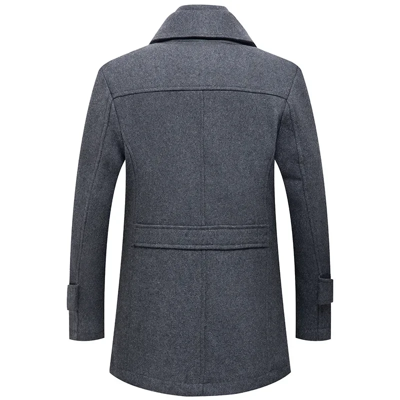 Winter Men Slim Fit Wool Trench Coats Fashion Middle Long Outerwear Mens Double Collar Zipper Solid Color Casusal Woolen Coats
Winter Men Slim Fit Wool Trench Coats Fashion Middle Long Outerwear Mens Double Collar Zipper Solid Color Casusal Woolen Coats