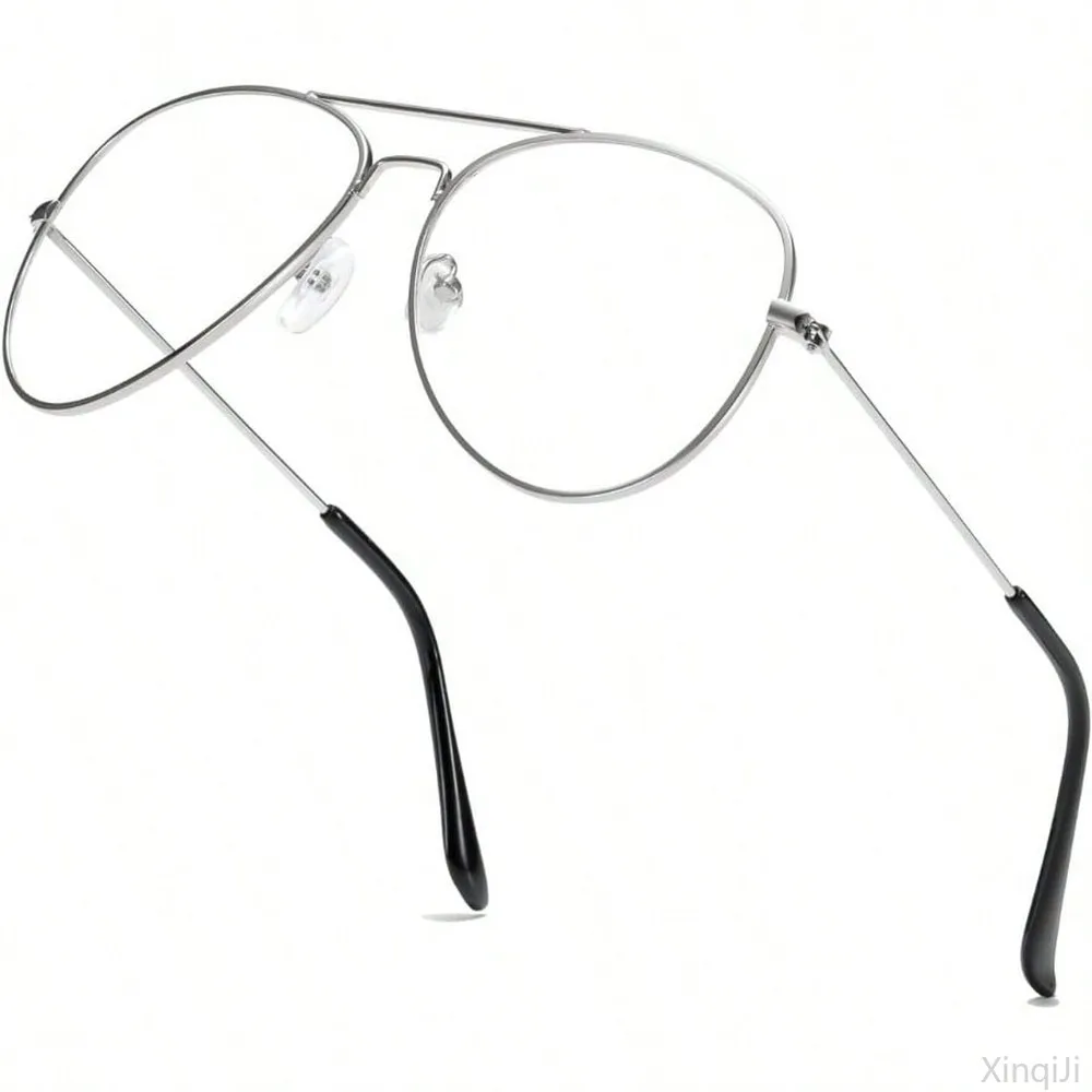 Classic Clear Lens Aviator Glasses Premium Metal Frame Retro Sunglasses UV400
Classic Clear Lens Aviator Glasses Premium Metal Frame Retro Sunglasses UV400