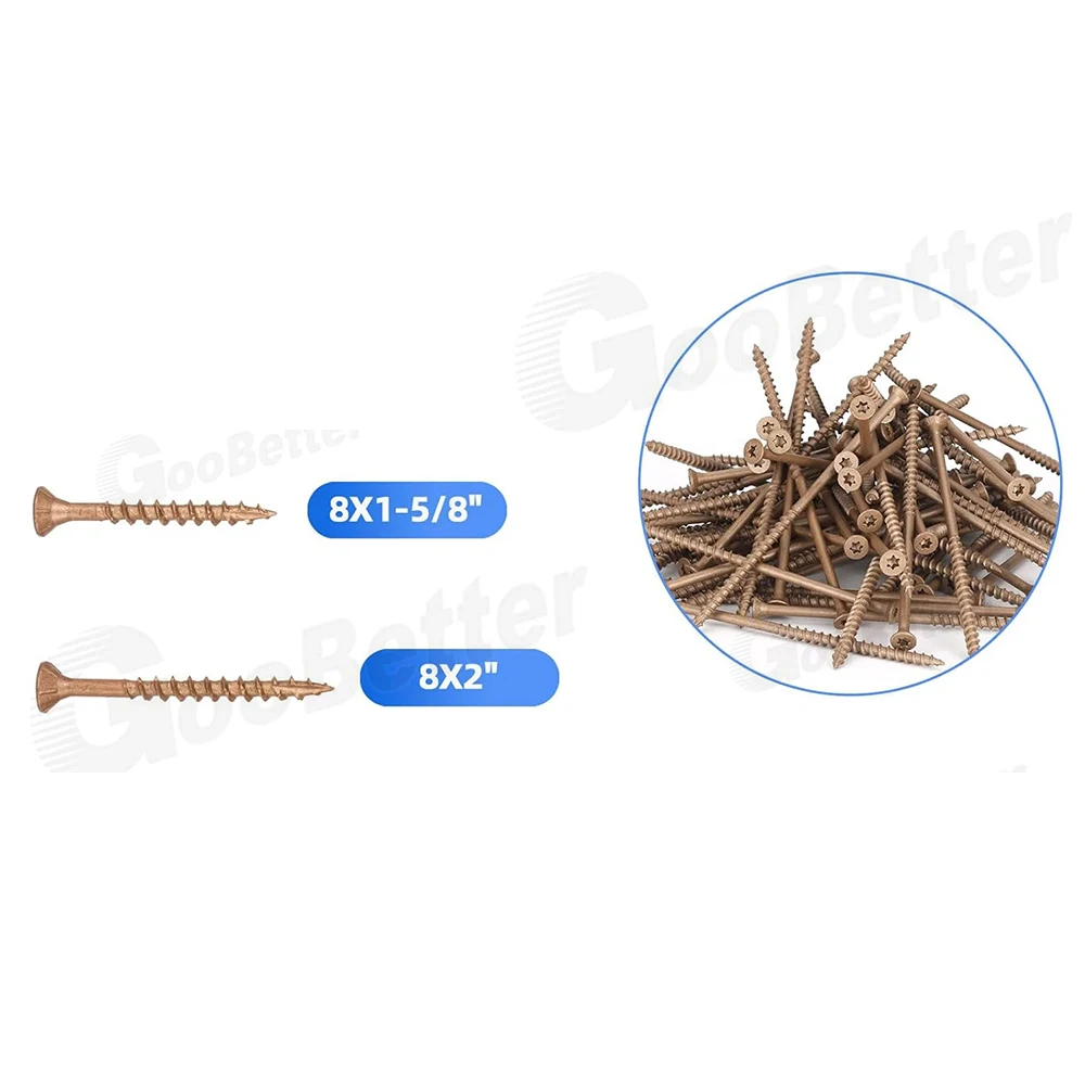 Torx Star Flat Head Screw #8x1-5/8" #8*2 #9*2-1/2 Outdoor Wood Screw T25 Star
Torx Star Flat Head Screw #8x1-5/8" #8*2 #9*2-1/2 Outdoor Wood Screw T25 Star