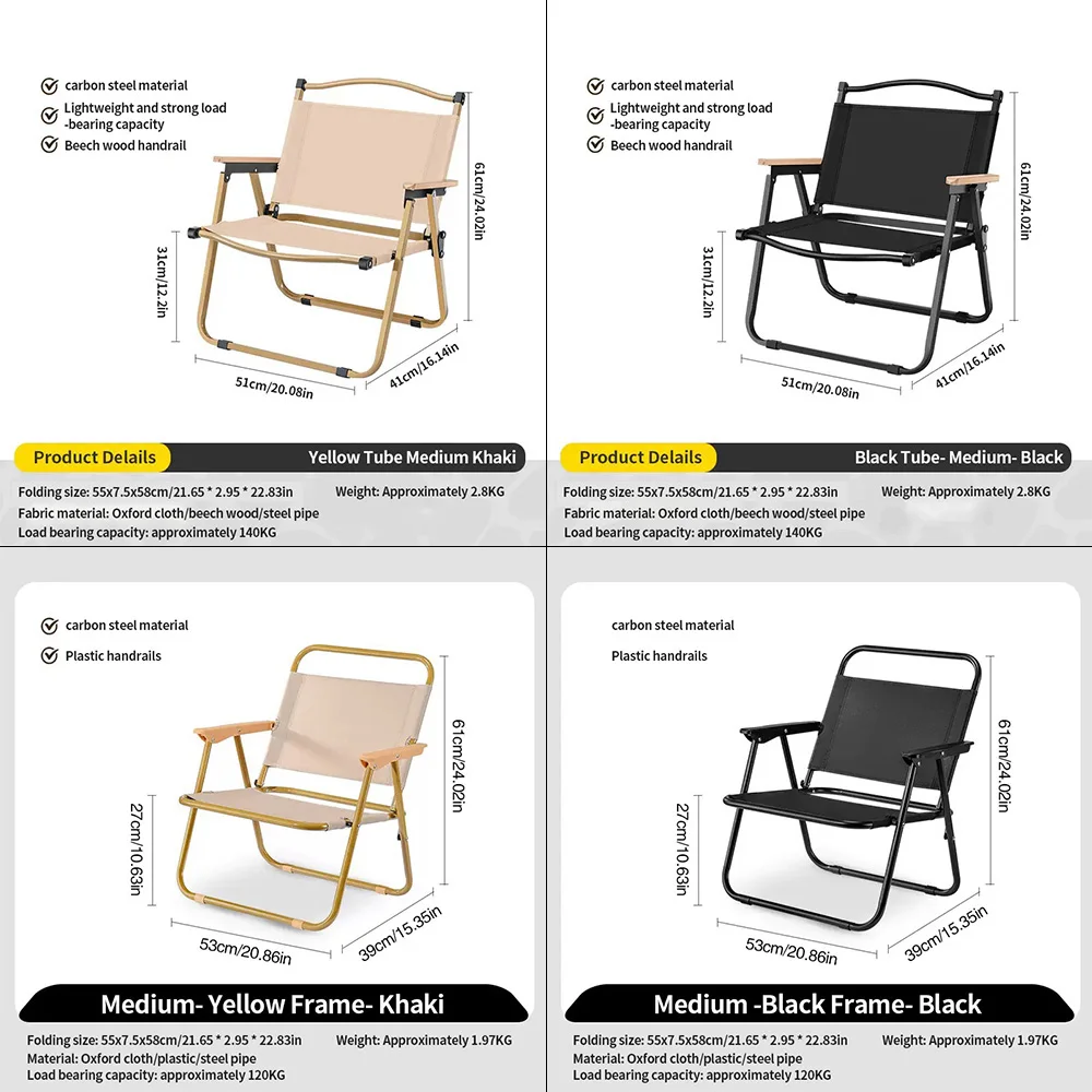 Outdoor Foldable Camping Chair Portable Lightweight Fishing Stool Sturdy for Picnic Beach Vendor Market
Outdoor Foldable Camping Chair Portable Lightweight Fishing Stool Sturdy for Picnic Beach Vendor Market