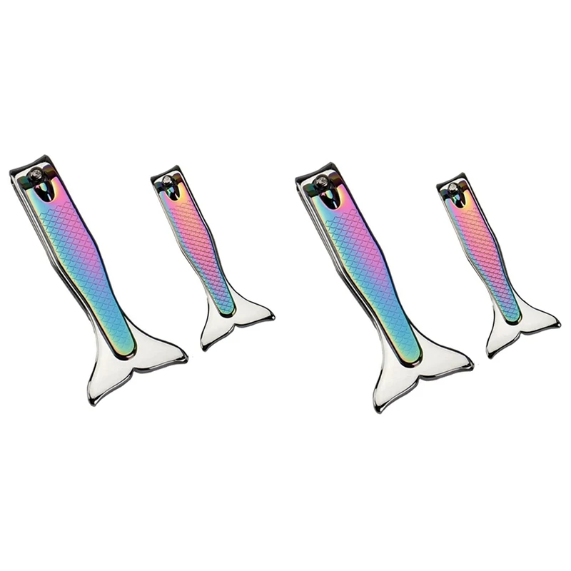 4Pcs Non-Slip Household Portable Iron Plating Color Peptide Color Mermaid Nail Clippers(Large + Small)
4Pcs Non-Slip Household Portable Iron Plating Color Peptide Color Mermaid Nail Clippers(Large + Small)