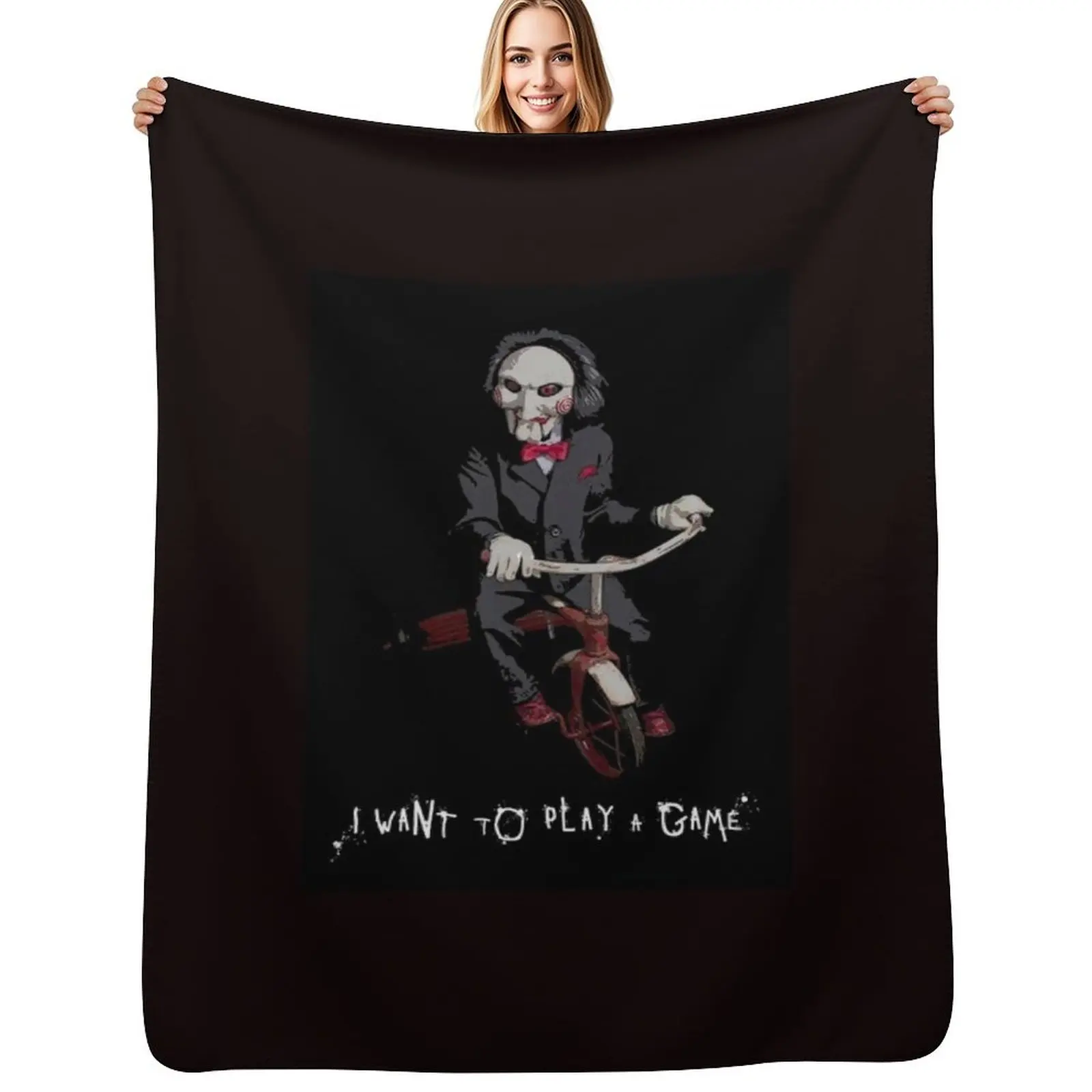 Saw - I want to play a game Throw Blanket Cute Plaid For Sofa Thin anime Luxury Blankets
Saw - I want to play a game Throw Blanket Cute Plaid For Sofa Thin anime Luxury Blankets