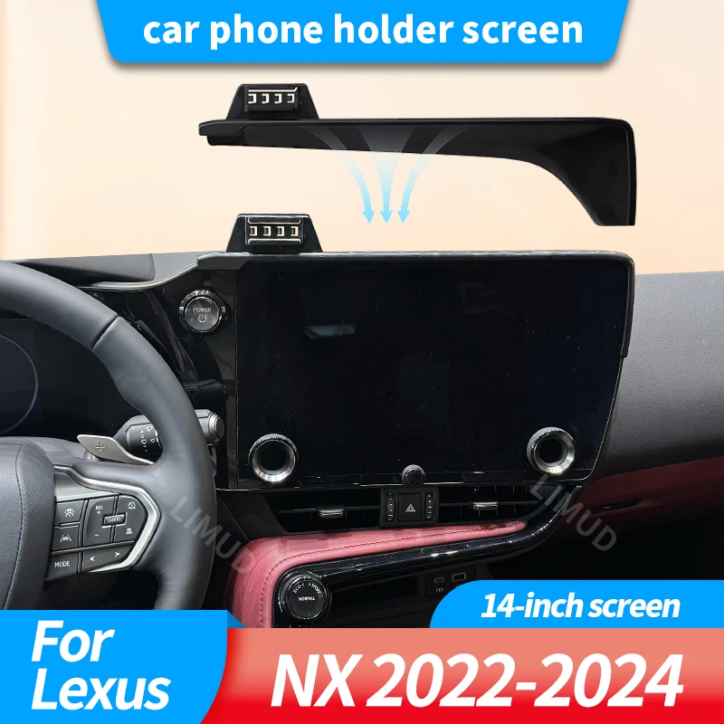 Car Phone Holder Screen Mount Fixed Base For Lexus NX 2022 2023 2024 14-inch screen Wireless Charging Strong Stand Cars Bracket
Car Phone Holder Screen Mount Fixed Base For Lexus NX 2022 2023 2024 14-inch screen Wireless Charging Strong Stand Cars Bracket