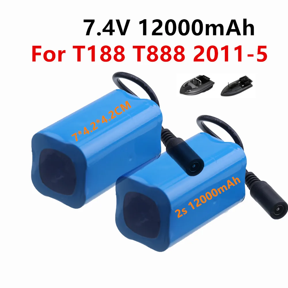 T188 Original Battery 7.4V 12000mAh For T188 T888 2011-5 V007 C18 H18 Battery 7.4 V Remote Control Fishing Bait Boat Ship Parts
T188 Original Battery 7.4V 12000mAh For T188 T888 2011-5 V007 C18 H18 Battery 7.4 V Remote Control Fishing Bait Boat Ship Parts