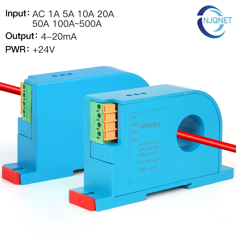 QNDB7 Transformer Current Sensor 420mA AC 1A 5A 10A 20A 50A 100a 200a 300a 4-20mA ct current Transducer AC Current Transmitter
QNDB7 Transformer Current Sensor 420mA AC 1A 5A 10A 20A 50A 100a 200a 300a 4-20mA ct current Transducer AC Current Transmitter