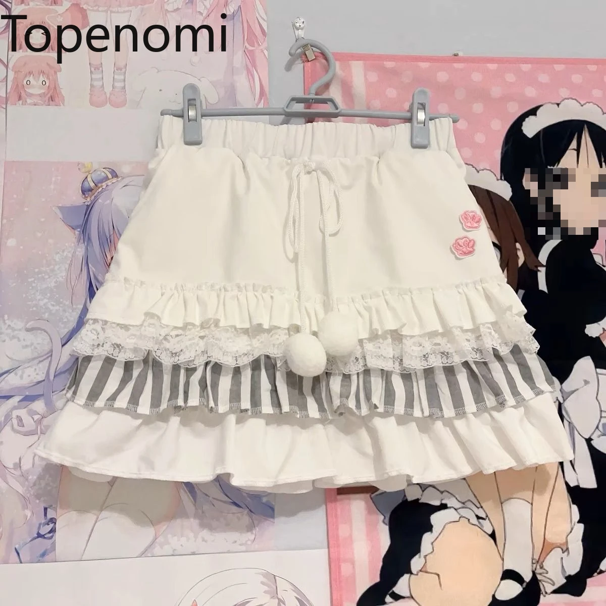 Юбка Topenomi Sweet Y2k для женщин, японская, милая, с кружевными вставками и оборками, мини-юбка А-силуэта, новая, в стиле Лолита, с завязками на талии, универсальная, Faldas
Юбка Topenomi Sweet Y2k для женщин, японская, милая, с кружевными вставками и оборками, мини-юбка А-силуэта, новая, в стиле Лолита, с завязками на талии, универсальная, Faldas