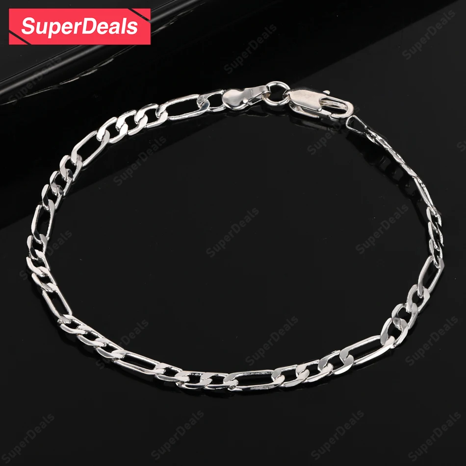 SuperDeals 4mm Side Chain 925 Sterling Silver Bracelet Fashion Simple Jewelry Women Birthday Wedding Party Gift Accessories
SuperDeals 4mm Side Chain 925 Sterling Silver Bracelet Fashion Simple Jewelry Women Birthday Wedding Party Gift Accessories