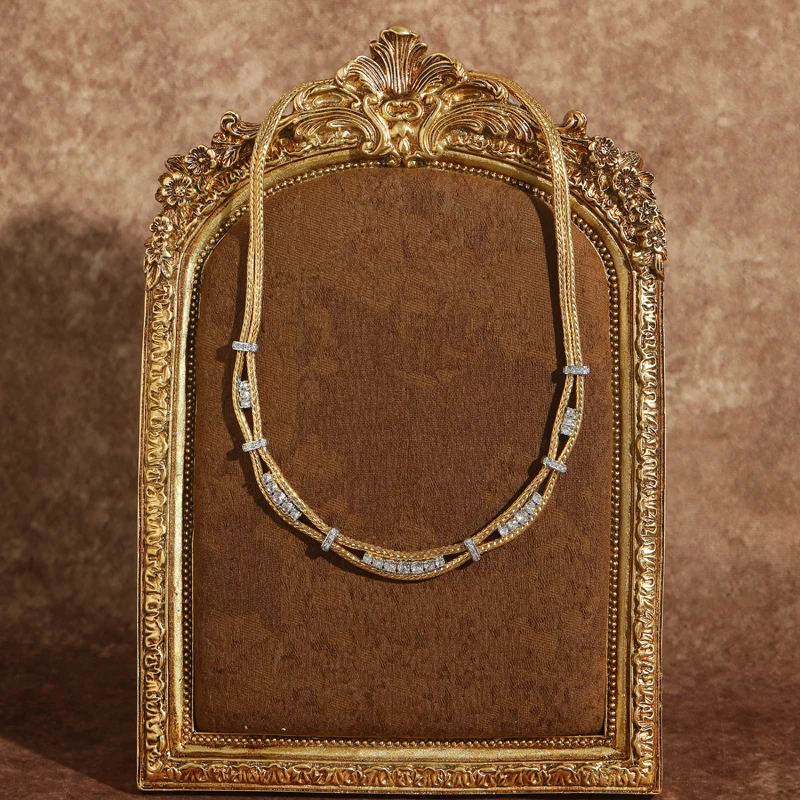 Vintage Zircon Collar Choker Necklace Retro Gold Plated Chain Natural Rhinestone Luxury Designer Jewelry Valentine Day Gift 2026
Vintage Zircon Collar Choker Necklace Retro Gold Plated Chain Natural Rhinestone Luxury Designer Jewelry Valentine Day Gift 2026