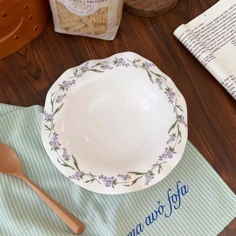 Французские ретро кружевные волнистые тарелки Высокоэстетические фиолетовые лавандовые тарелки Необычные десертные тарелки для домашнего использования Тарелки с фруктами и водой
Французские ретро кружевные волнистые тарелки Высокоэстетические фиолетовые лавандовые тарелки Необычные десертные тарелки для домашнего использования Тарелки с фруктами и водой