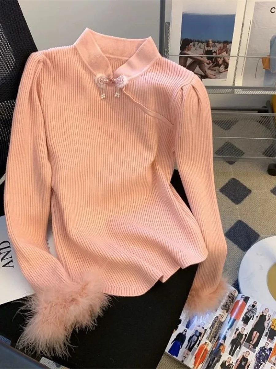 Large Size New Chinese Style Stand Collar Patchwork Base Shirt Women's New Autumn Design Sense Fur Splicing Inner Jacket
Large Size New Chinese Style Stand Collar Patchwork Base Shirt Women's New Autumn Design Sense Fur Splicing Inner Jacket