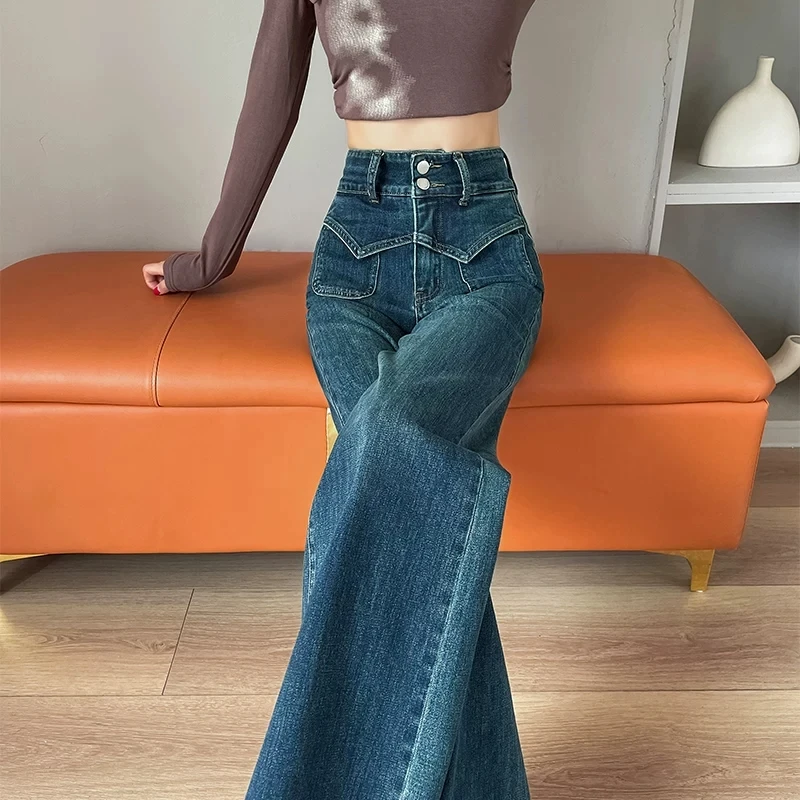 Women's High Waist Wide Leg Jeans Vintage Washed Double Button Pocket Detail Straight Denim Pants Chic Lady Y2K Streetwear 2026
Women's High Waist Wide Leg Jeans Vintage Washed Double Button Pocket Detail Straight Denim Pants Chic Lady Y2K Streetwear 2026