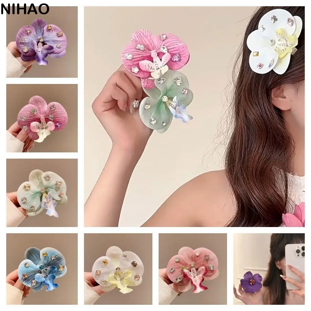 Butterfly Orchid Orchid Flower Hairpin Crystal Korean Style Seaside Vacation Headwear Sweet Hair Accessories Duckbill Clip Daily
Butterfly Orchid Orchid Flower Hairpin Crystal Korean Style Seaside Vacation Headwear Sweet Hair Accessories Duckbill Clip Daily