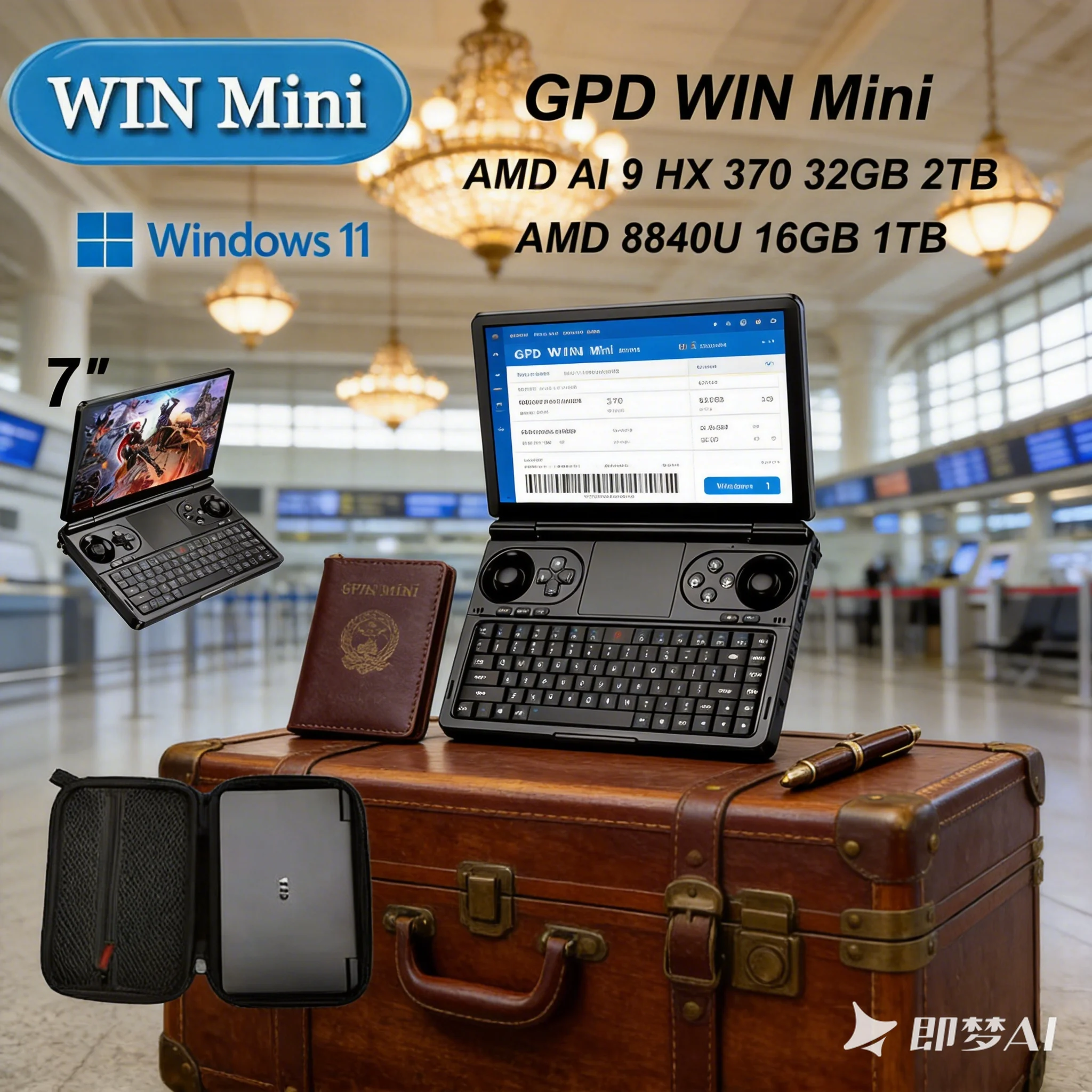 Портативный игровой планшет-ноутбук GPD WIN Mini 2026 с AMD AI 9 HX 370, 7 дюймов, 32 ГБ ОЗУ, 2 ТБ PCIe 4.0
Портативный игровой планшет-ноутбук GPD WIN Mini 2026 с AMD AI 9 HX 370, 7 дюймов, 32 ГБ ОЗУ, 2 ТБ PCIe 4.0