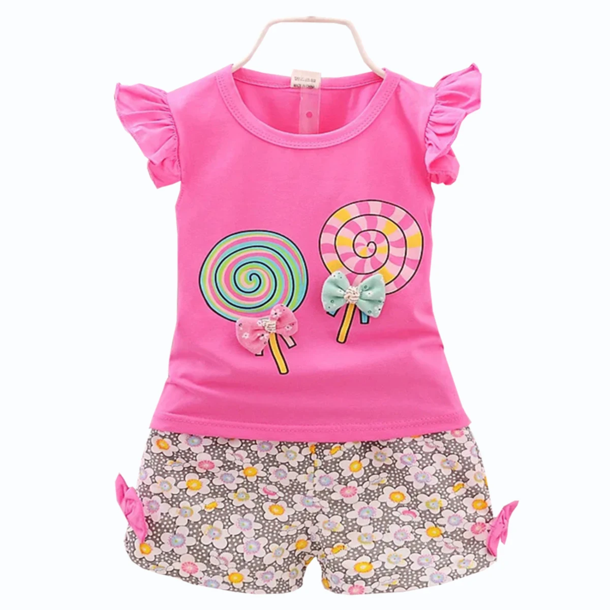 Summer New Baby Girl Clothes Sets Baby Clothes Set Lollipop Print Sleeveless T-shirts and Shorts 2pcs/Set Infant Girls Clothing
Summer New Baby Girl Clothes Sets Baby Clothes Set Lollipop Print Sleeveless T-shirts and Shorts 2pcs/Set Infant Girls Clothing