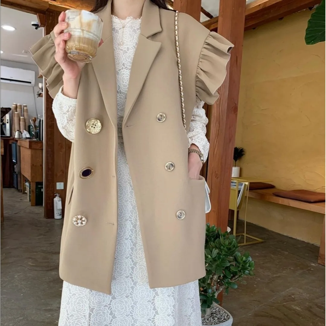 Ele Vest Jaet, женский модный шикарный Cheered irt с воротником-стойкой Fly Sve, ажурный крючок с цветком, китайский бренд Dr 
Ele Vest Jaet, женский модный шикарный Cheered irt с воротником-стойкой Fly Sve, ажурный крючок с цветком, китайский бренд Dr