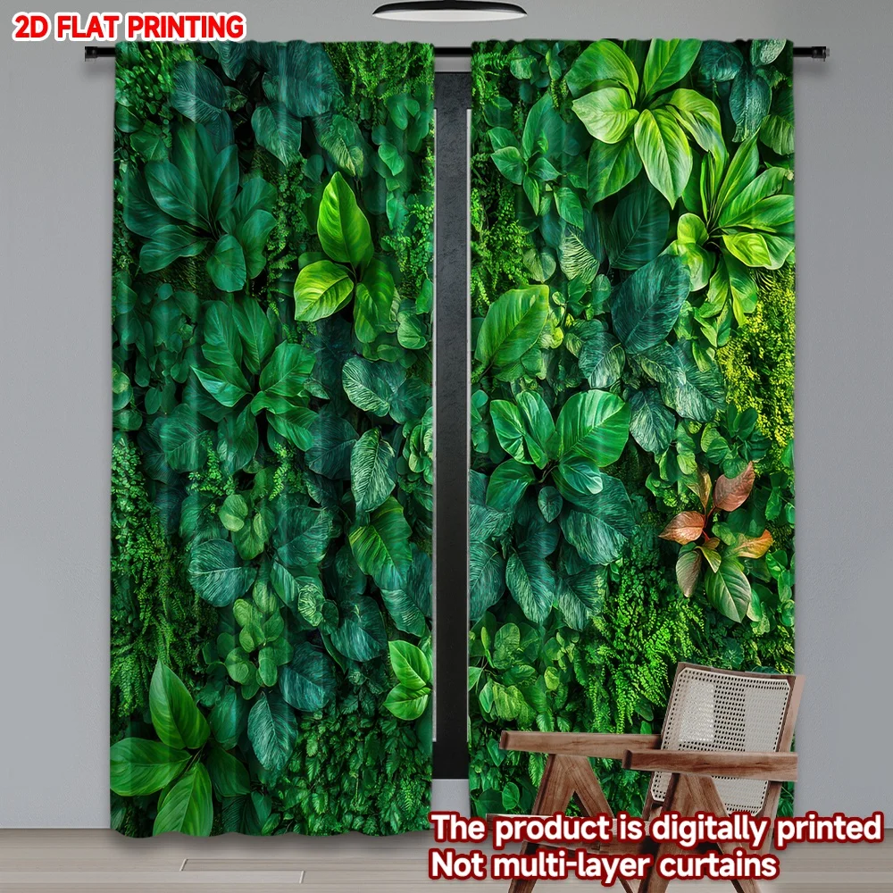 2D flat printing 2pcs Window Drapes Lush Green Foliage Digital Printed Polyester Drapes Holiday Decorations for Parties and
2D flat printing 2pcs Window Drapes Lush Green Foliage Digital Printed Polyester Drapes Holiday Decorations for Parties and