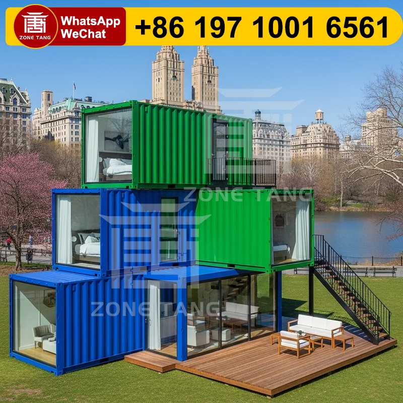 Temperature Control Prefab Economic Container Home Prefab Cabins Rapid Assembly Flat Pack Home High Quality Rural Cabin Modular
