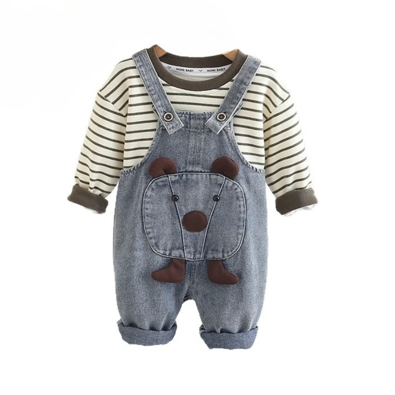 New Autumn Baby Clothes Set Children Boys Striped Long Sleeved T-Shirt Overalls 2Pcs/Sets Toddler Girls Clothing Kids Tracksuits
New Autumn Baby Clothes Set Children Boys Striped Long Sleeved T-Shirt Overalls 2Pcs/Sets Toddler Girls Clothing Kids Tracksuits