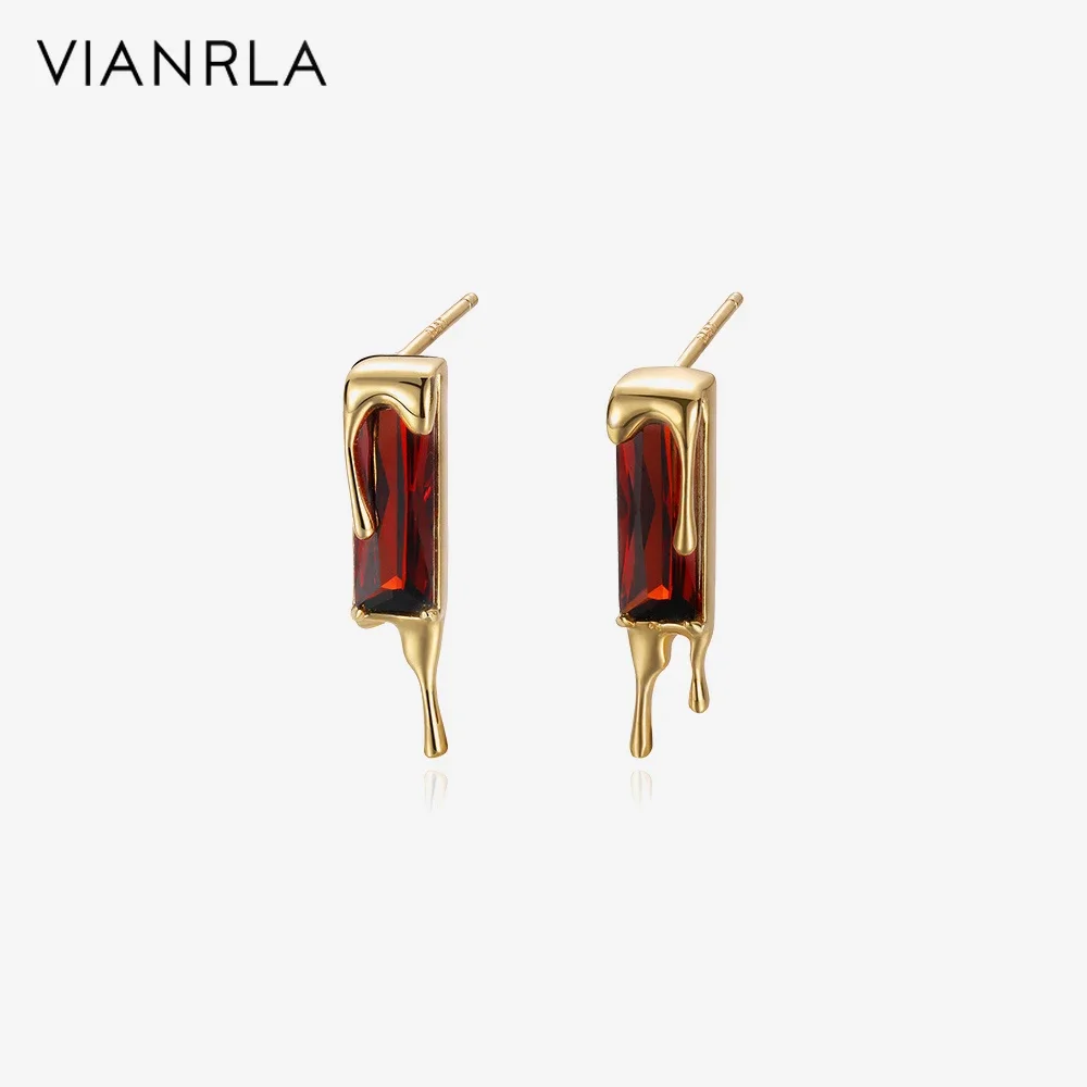 N 925 Sterling Silver Jewelry Ear Studs Red Zircon 18k Earring Rectangle Share Pendant for Women
N 925 Sterling Silver Jewelry Ear Studs Red Zircon 18k Earring Rectangle Share Pendant for Women