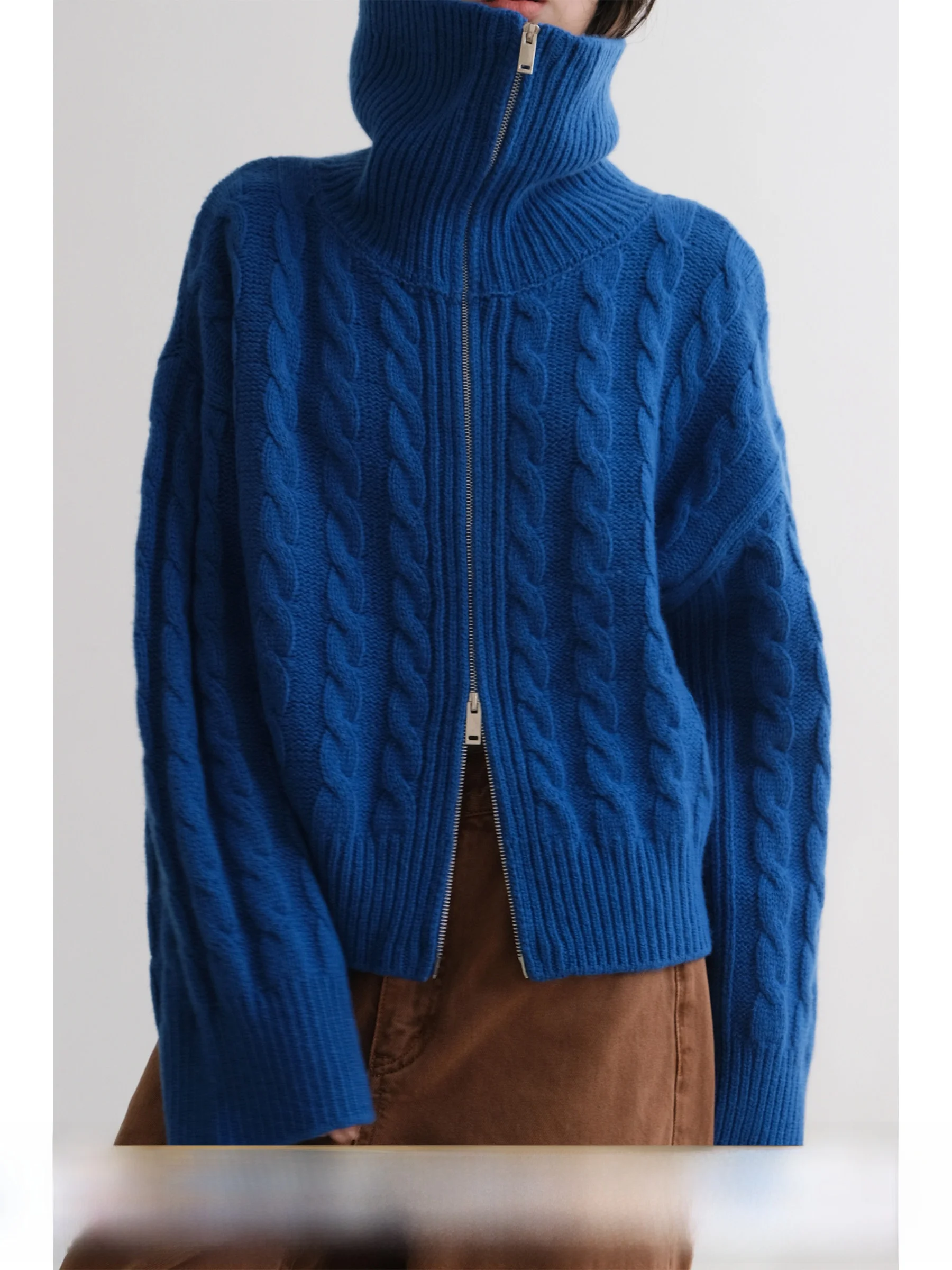 Loose Woolen Knitted High Collar Long Sve Sweater Cardigan Women's Commute Sle Autumn Winter Layering Tool Twist Double ...
Loose Woolen Knitted High Collar Long Sve Sweater Cardigan Women's Commute Sle Autumn Winter Layering Tool Twist Double ...