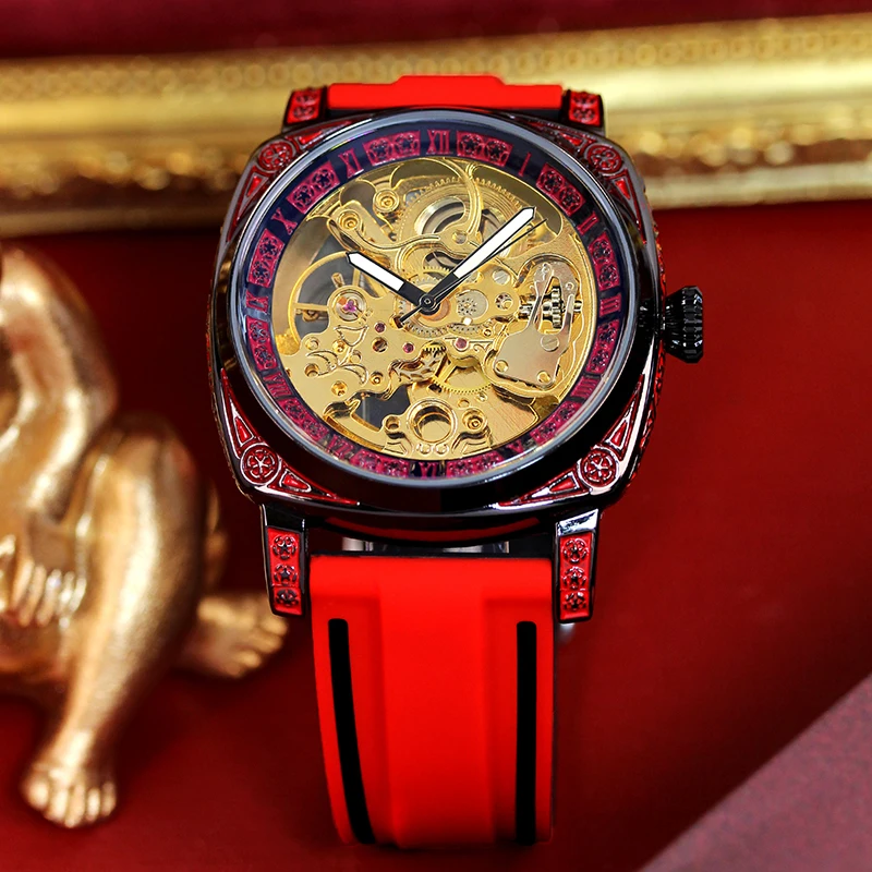 A Men's Red Tape Sports Style Pinion round Dial Automatic Mechanical Watch
A Men's Red Tape Sports Style Pinion round Dial Automatic Mechanical Watch