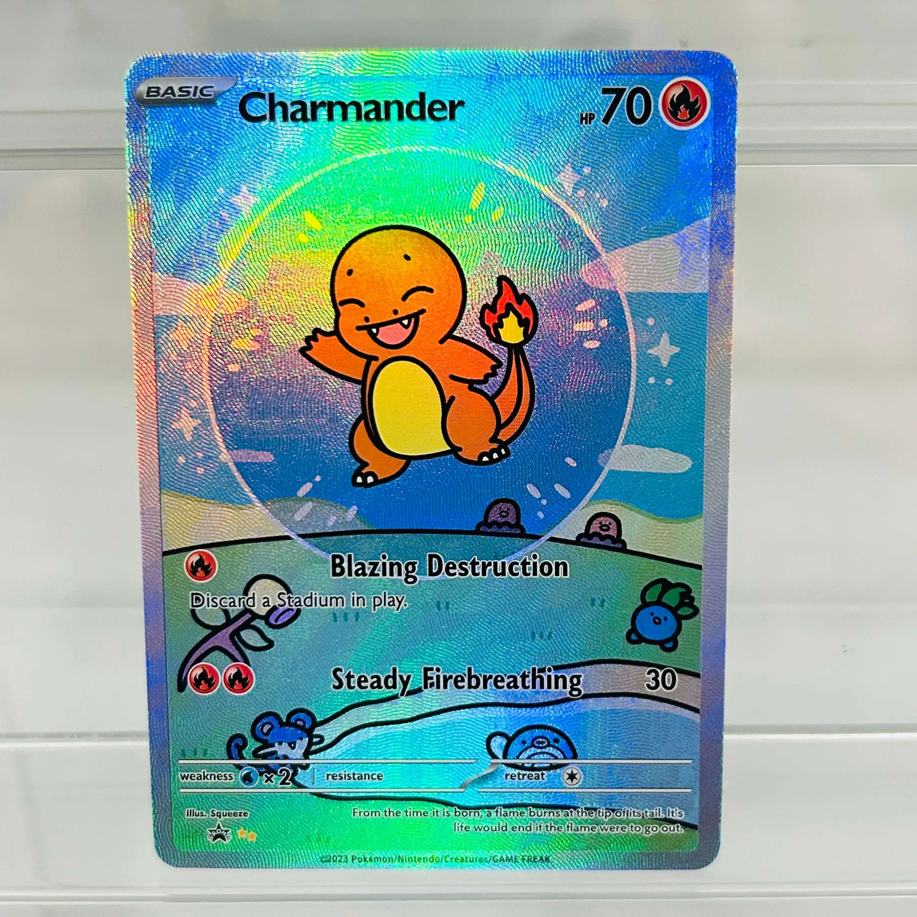 Pokemon Charmander English Card with Holographic Texture, Perfect Condition Premium Anime Collection Card
Pokemon Charmander English Card with Holographic Texture, Perfect Condition Premium Anime Collection Card