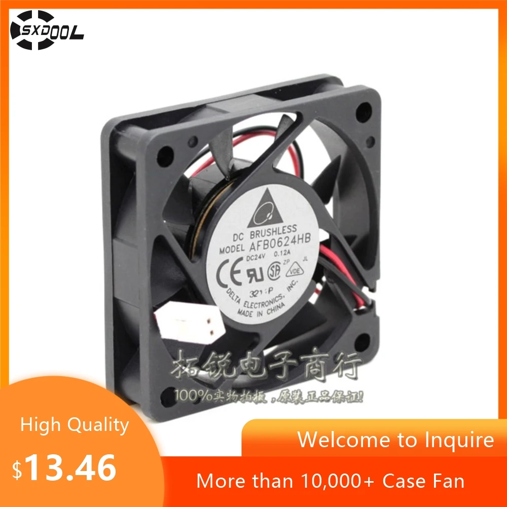 60mm Delta AFB0624HB 6015 24V 0.12A 6CM Industrial Inverter Mute Cooling Fan
60mm Delta AFB0624HB 6015 24V 0.12A 6CM Industrial Inverter Mute Cooling Fan