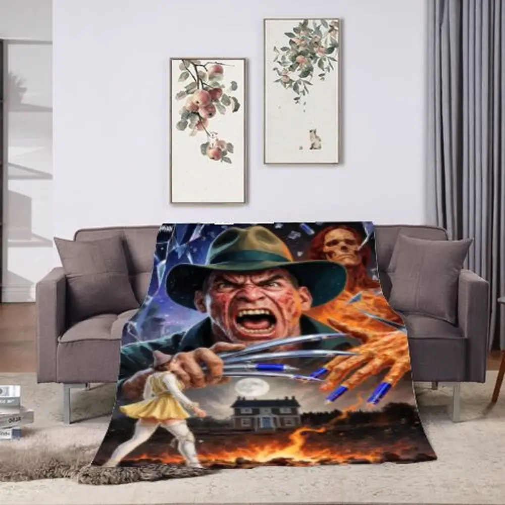 Nightmare on Elm Street Freddy Krueger Horror-Themed Artwork - Intense Illustrative Print Featuring Iconic Razor Claws and Fiery
Nightmare on Elm Street Freddy Krueger Horror-Themed Artwork - Intense Illustrative Print Featuring Iconic Razor Claws and Fiery