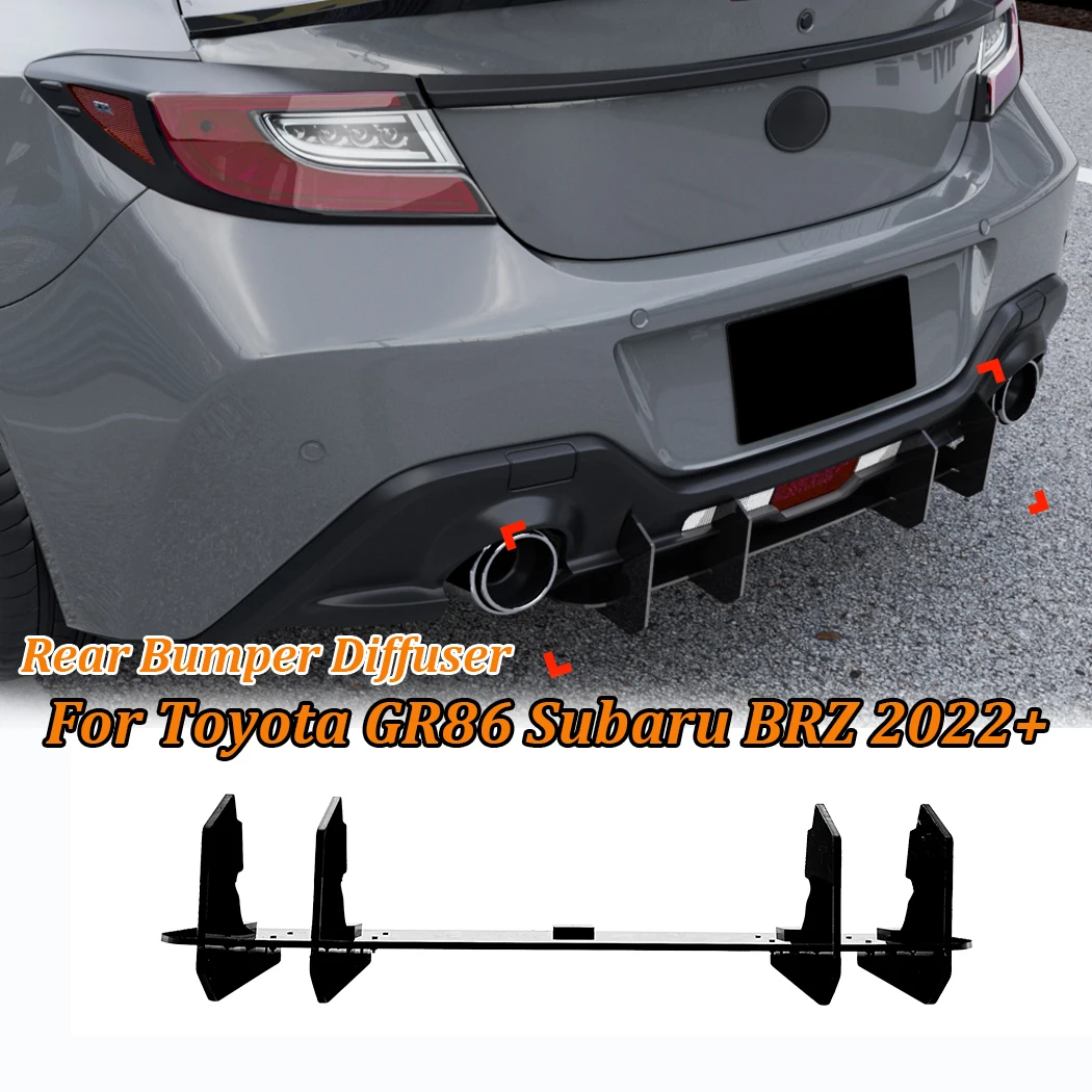 Глянцевый черный автомобильный задний бампер, диффузор для Toyota GR86 Subaru BRZ 2022 +, сплиттеры, спойлер, защита заднего бампера
Глянцевый черный автомобильный задний бампер, диффузор для Toyota GR86 Subaru BRZ 2022 +, сплиттеры, спойлер, защита заднего бампера