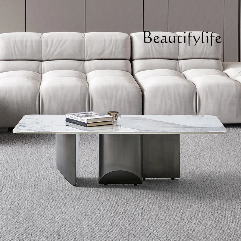 Italian minimalist rock slab coffee table small apartment light luxury modern simple marble square high-end sense
Italian minimalist rock slab coffee table small apartment light luxury modern simple marble square high-end sense