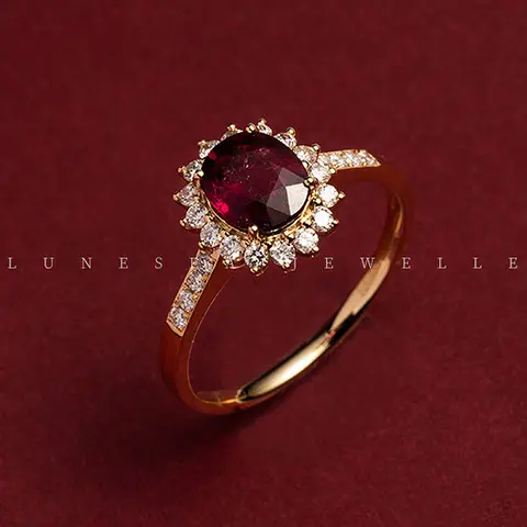 Anillo de rubí de oro de 18K chapado en plata Vintage S925, accesorios de joyería para fiesta de compromiso y boda de lujo exquisitos para mujer