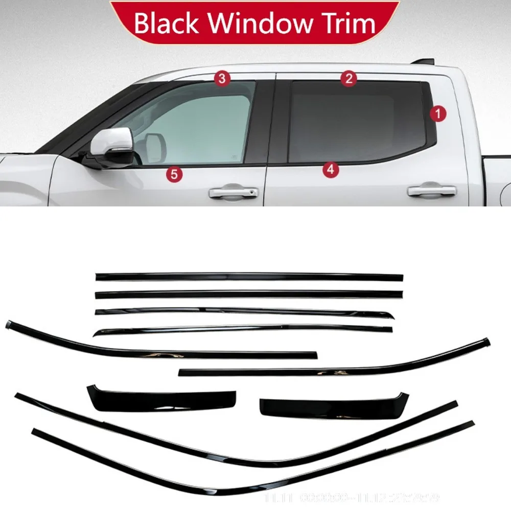 For Toyota Tundra 2022-2025 Year Windows Trim Chrome Black Warrior Style Molding Body Kit Accessories
For Toyota Tundra 2022-2025 Year Windows Trim Chrome Black Warrior Style Molding Body Kit Accessories
