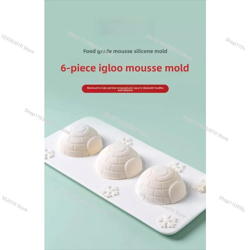 6 even Christmas igloo mousse cake silicone mold French chocolate yurt baking mold
6 even Christmas igloo mousse cake silicone mold French chocolate yurt baking mold