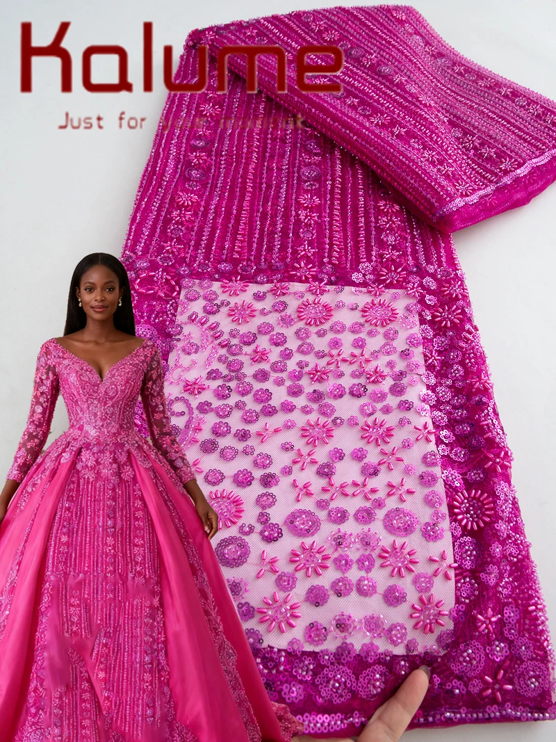 Kalume Lace 2025 African French Tulle Lace French Mesh Net Lace Fabric with Sequins Beads Tulle Lace For Sewing Wedding F4500
Kalume Lace 2025 African French Tulle Lace French Mesh Net Lace Fabric with Sequins Beads Tulle Lace For Sewing Wedding F4500