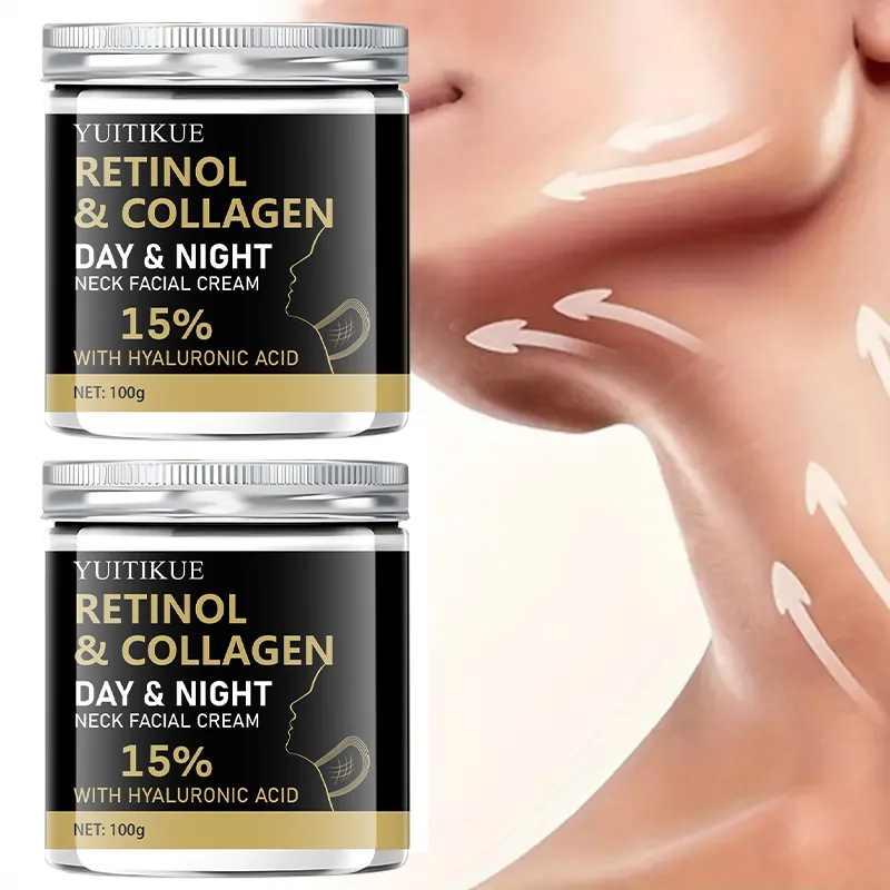 YUITlKUE 15% Retinol Collagen Neck Facial Cream - Day Night Anti-Aging Firming Cream with Hyaluronic Acid
YUITlKUE 15% Retinol Collagen Neck Facial Cream - Day Night Anti-Aging Firming Cream with Hyaluronic Acid